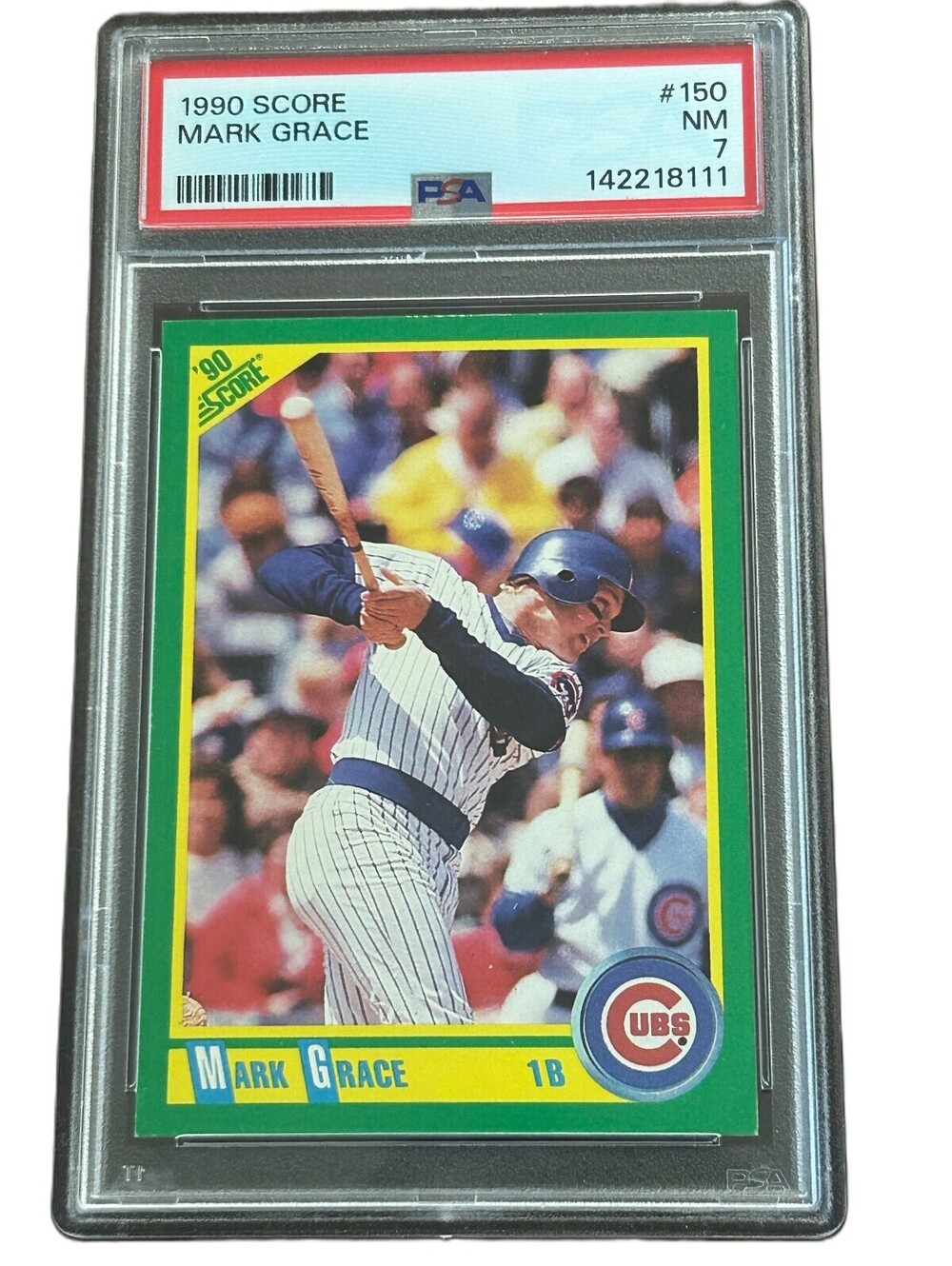 1990 SCORE #150 MARK GRACE PSA GRADED NM 7 VINTAGE BASEBALL CARD